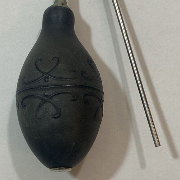 Antique Black Ear Syringe with Metal Nozzle Collection - Picture 2 of 6